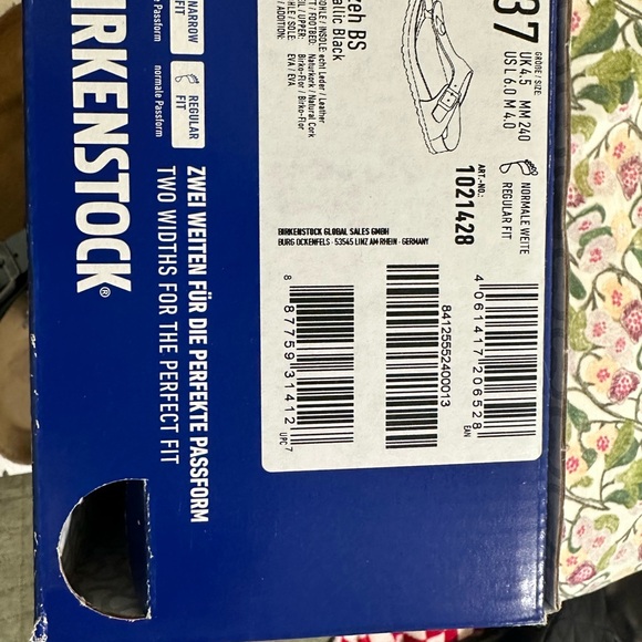 Birkenstock Gizeh BS in Metallic Black brand NEW in box size 37 - Picture 3 of 4